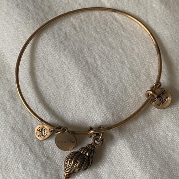 Alex and Ani Bracelet 2 piece dolphin and seashell - Picture 3 of 5